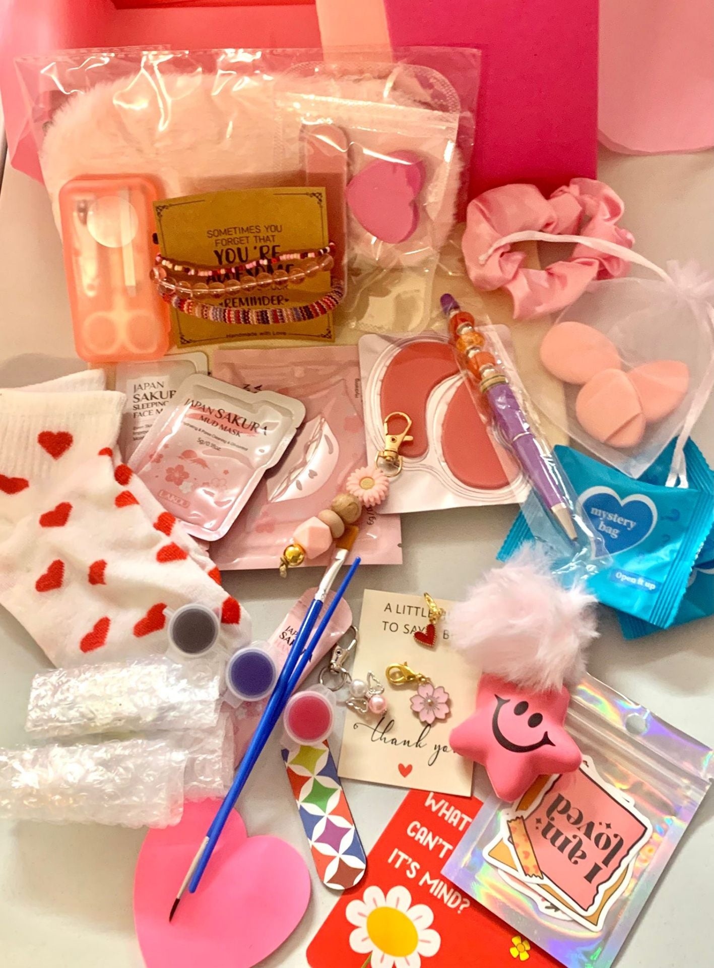 Pamper Bundle contents
